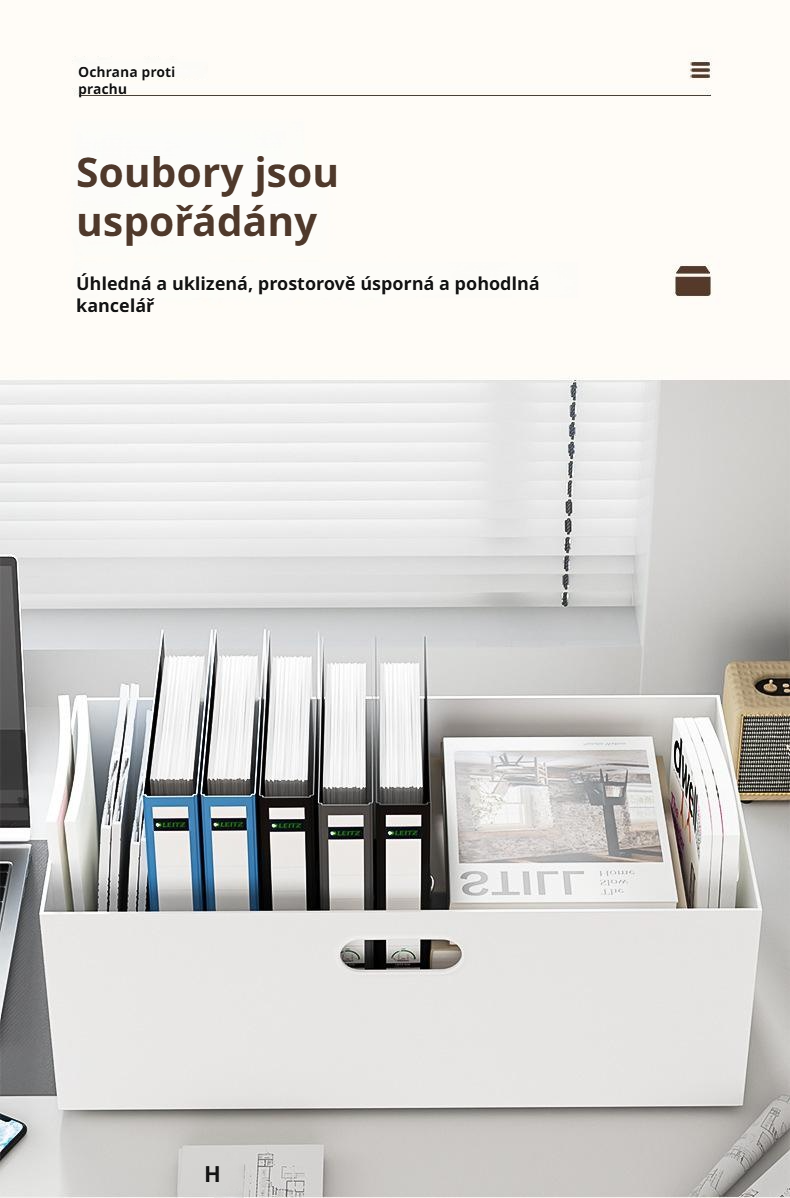 Pravý úhlový regál na knihy s minimalistickým designem