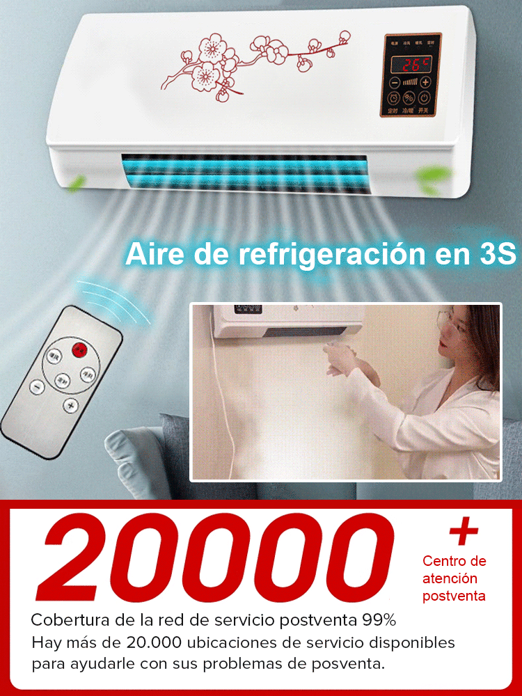 [APF 6.0] Aire acondicionado de pared para uso doméstico, frío y calor.