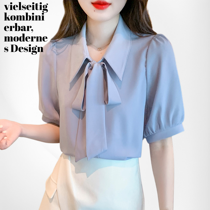 Koreanisches Oberteil mit fließendem Band für kleine Frauen