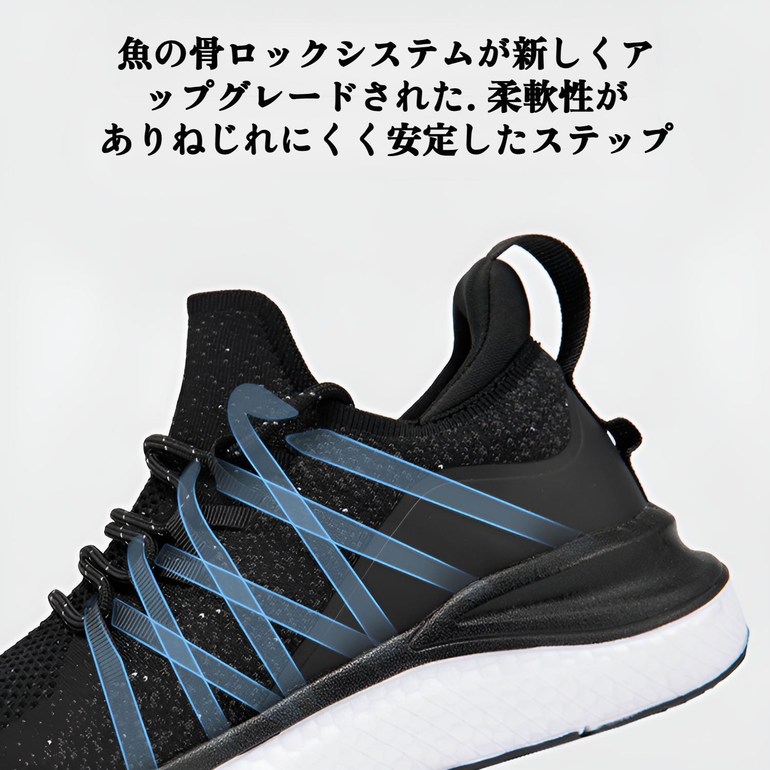 スポーティーなデザインのメンズシューズ側面