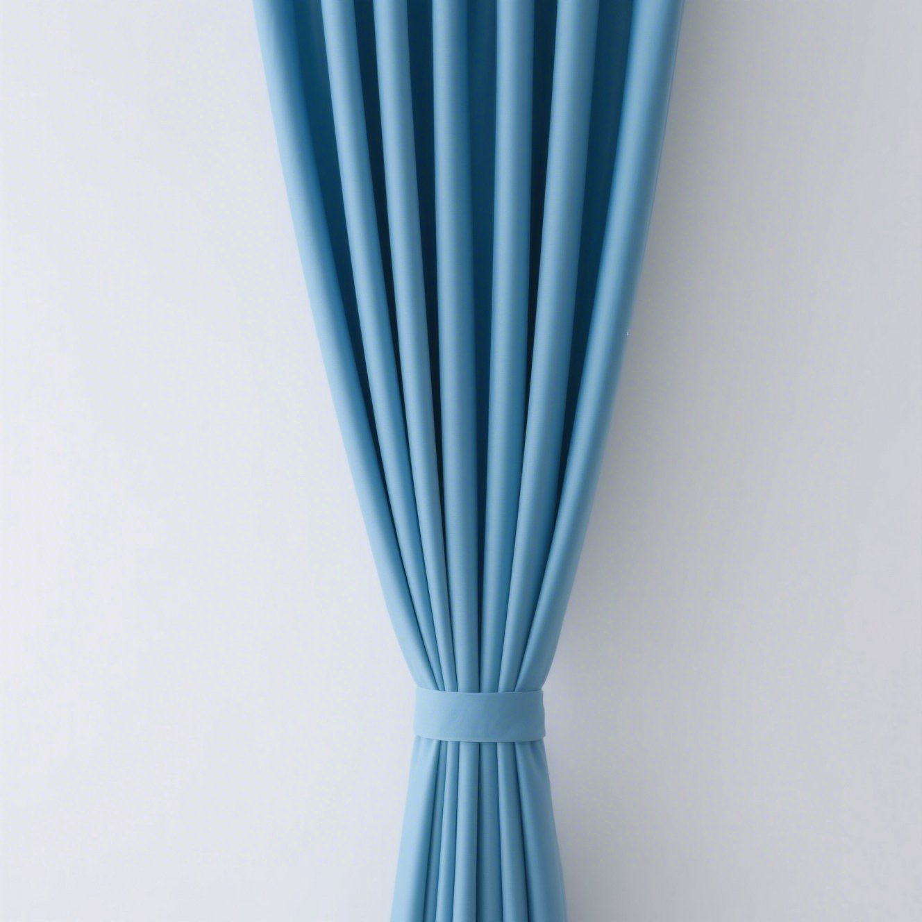 Světle modré závěsy s funkcí zatemnění