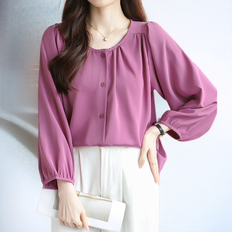 السيدات قميص فانوس الأكمام