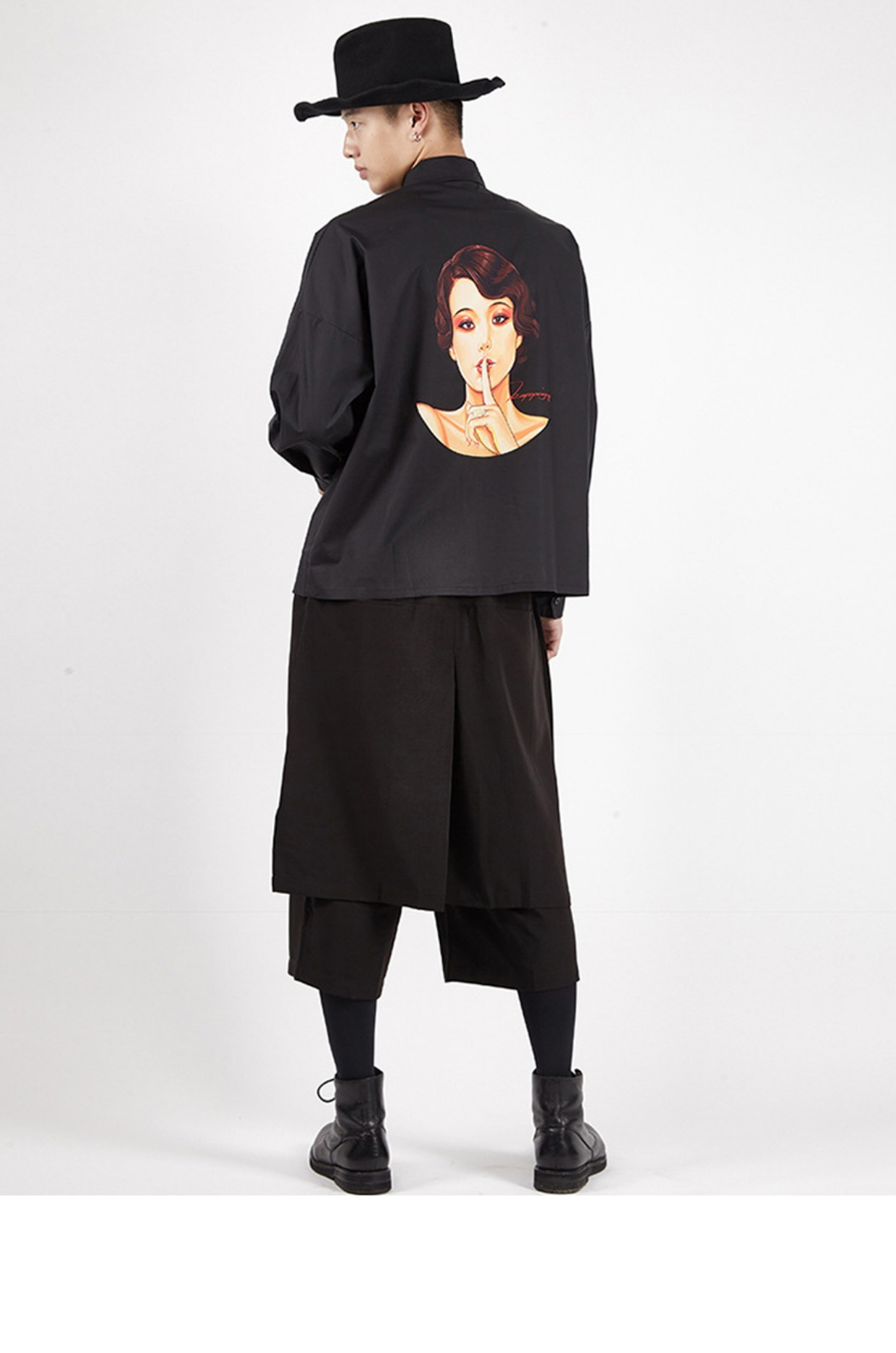 ニッチな大きいサイズのキュロットパンツ着用例