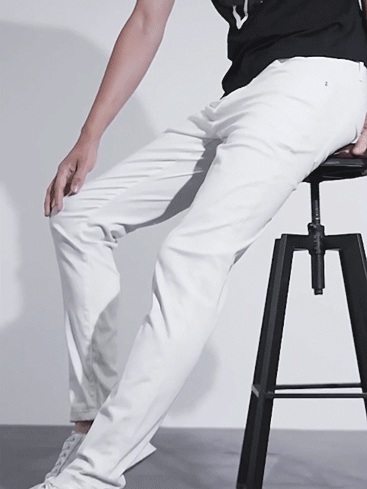 通気性に優れたテンセルジーンズの裏面