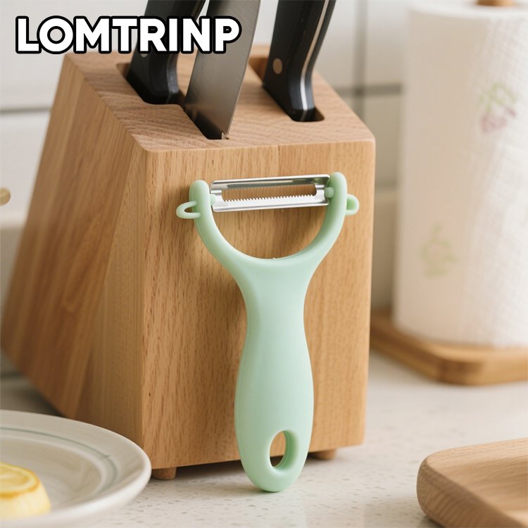 Cuchillo para pelar cortando fruta fresca