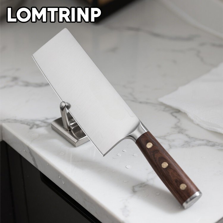 Cuchillo de chef para picar en acero inoxidable