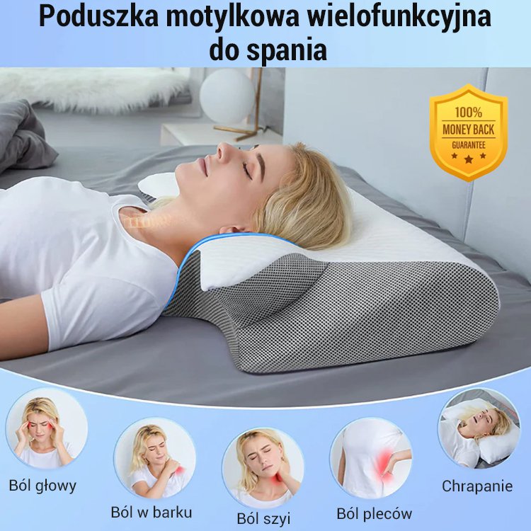 Wielokierunkowa poduszka do spania w kształcie motyla