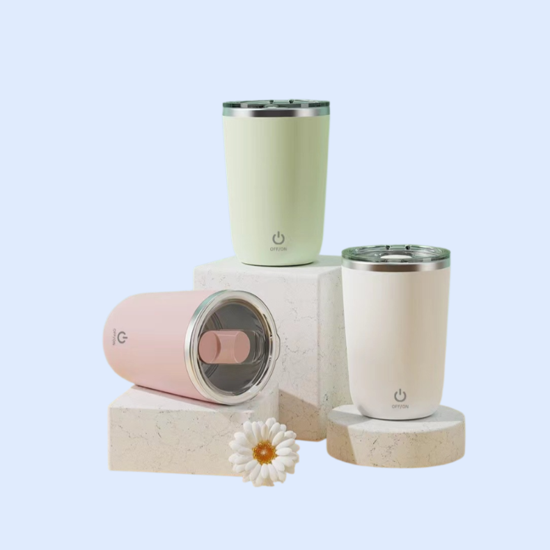 全自動コーヒー撹拌カップ、怠惰なコーヒーカップ、磁気ポータブル充電式電動ステンレススチールウォーターカップ