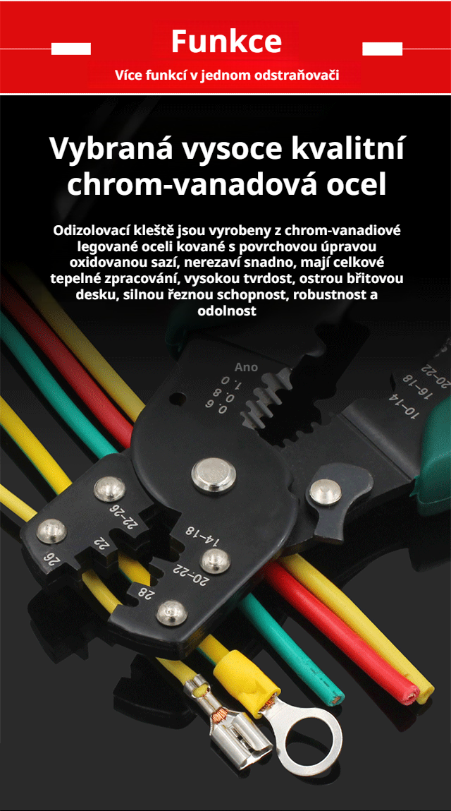 Odolné multifunkční kleště pro elektrikáře