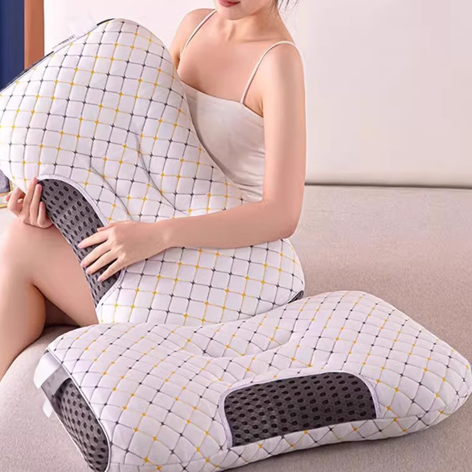 陥没した深い睡眠用頚椎保護枕