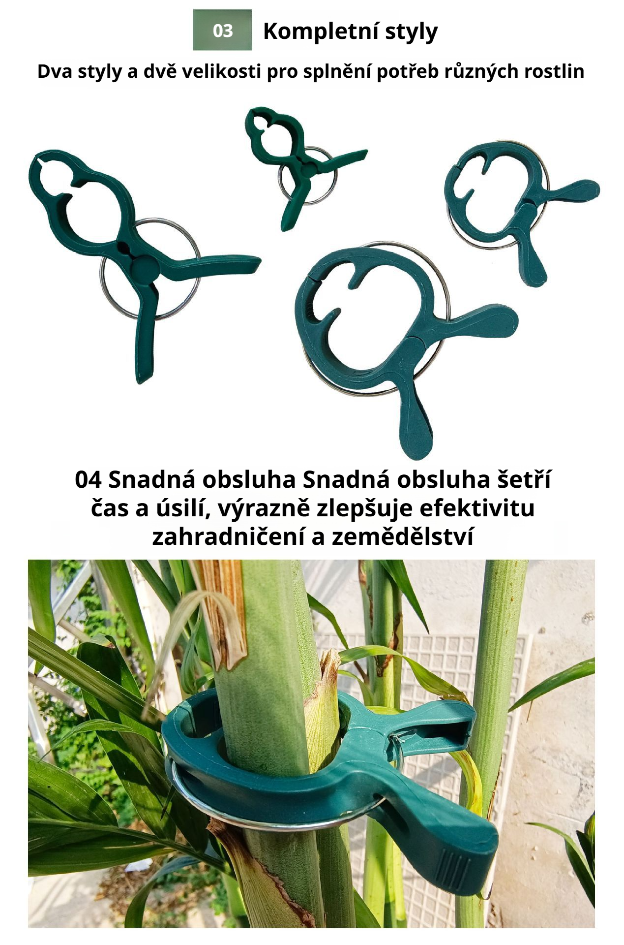 Odolné zahradnické plastové sponky v akci