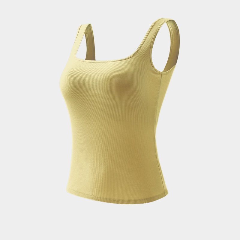 カップ付きリブ仕様タンクトップ