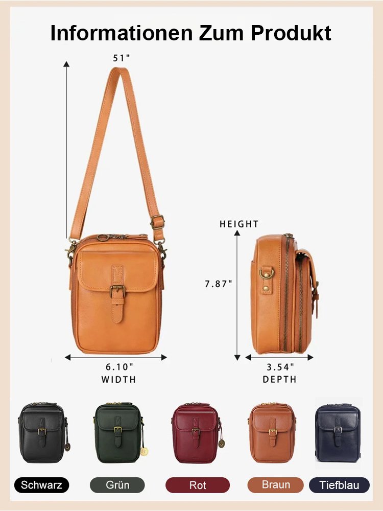 【2.0L15-Steckplätze】RFID-Diebstahlsicherung kleine Umhängetasche