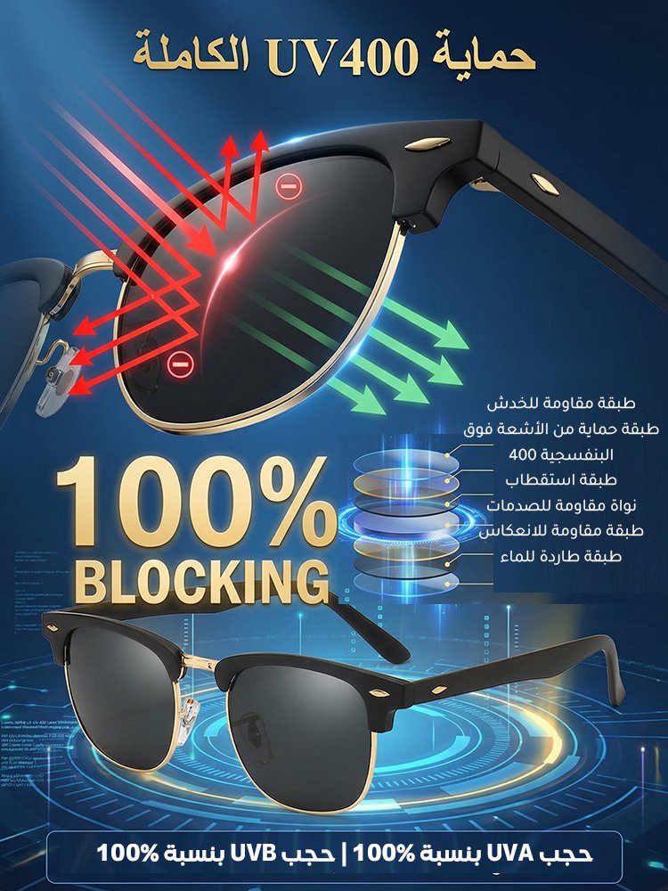 نظارات شمسية مضادة للوهج بتصميم المسامير، الأكثر مبيعاً