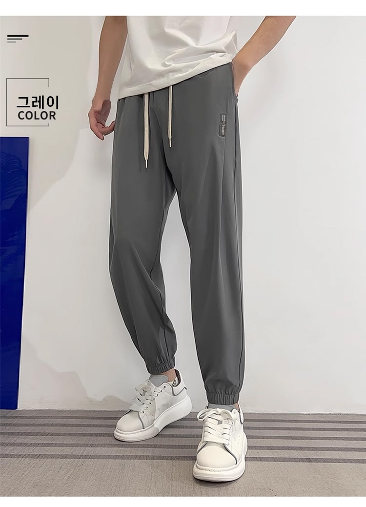 여름 남성 캐주얼 바지 사이즈 안내 이미지