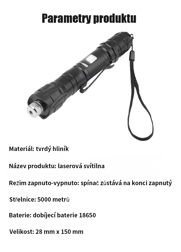 Srovnání běžné svítilny a výkonné laserové svítilny