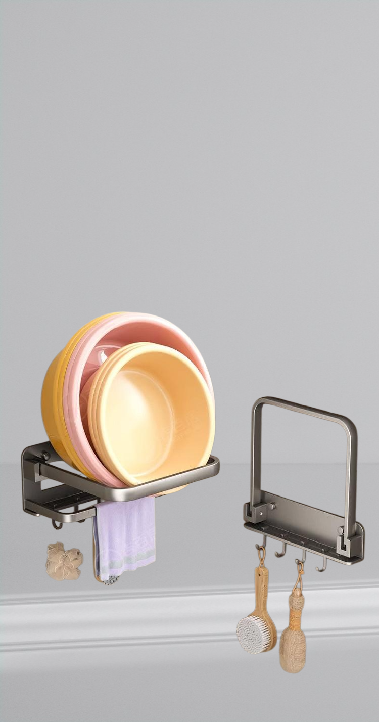 Domácí úložný stojan do koupelny