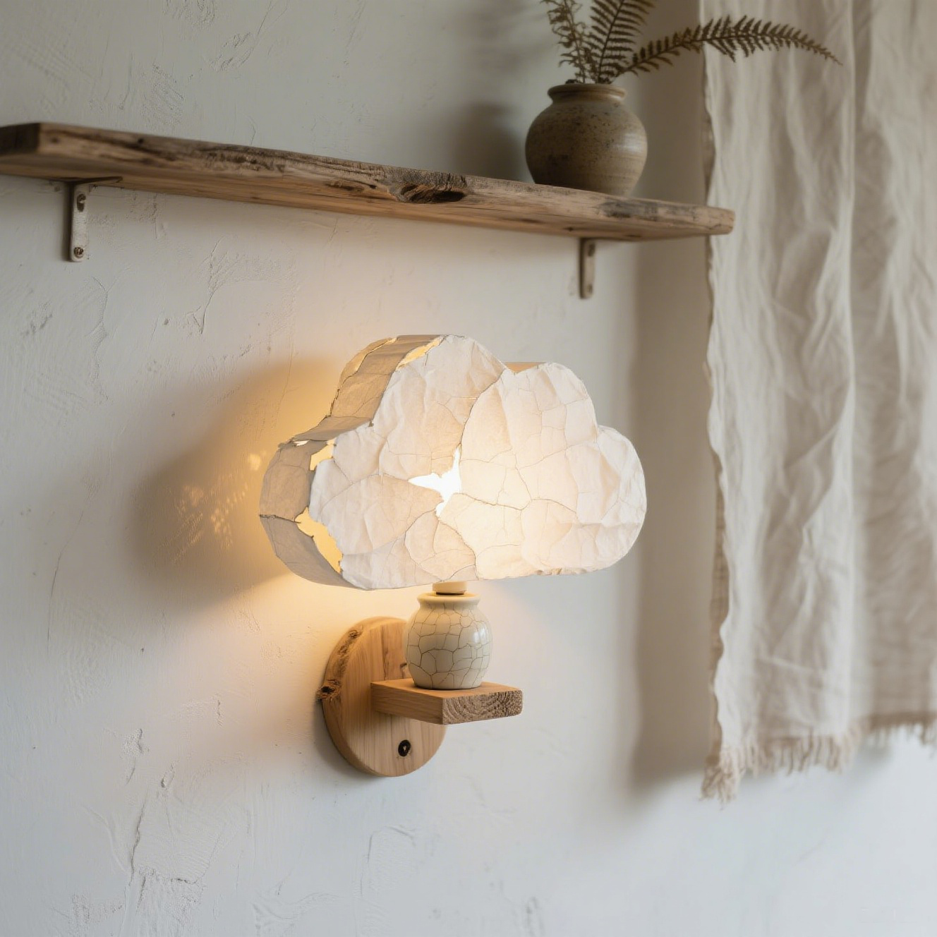 Lámpara de pared en forma de nube para pasillo, comedor, escritorio, dormitorio y mesita de noche