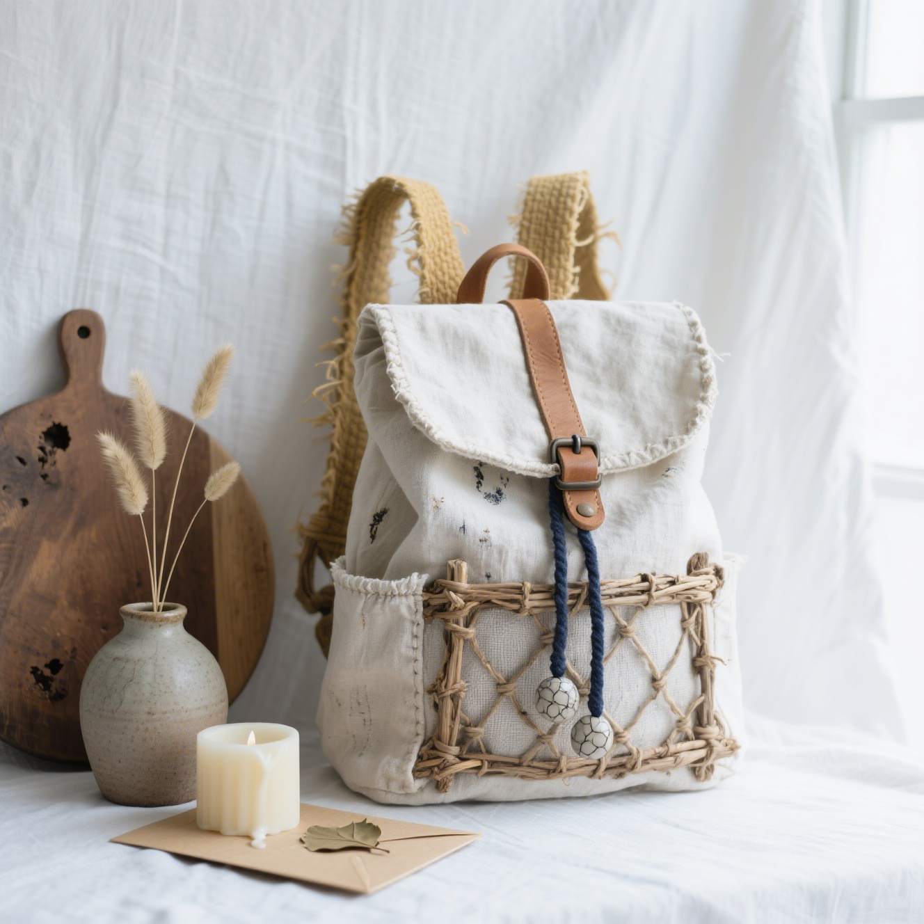 Mochila de diseño multicolor con estampado de tinta irregular