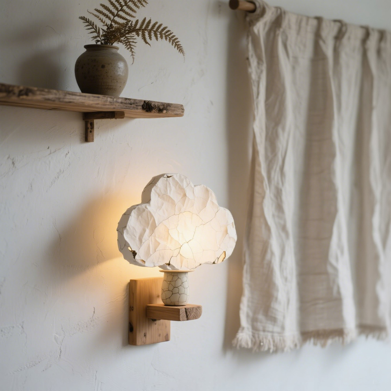 Lámpara de pared en forma de nube para pasillo, comedor, escritorio, dormitorio y mesita de noche