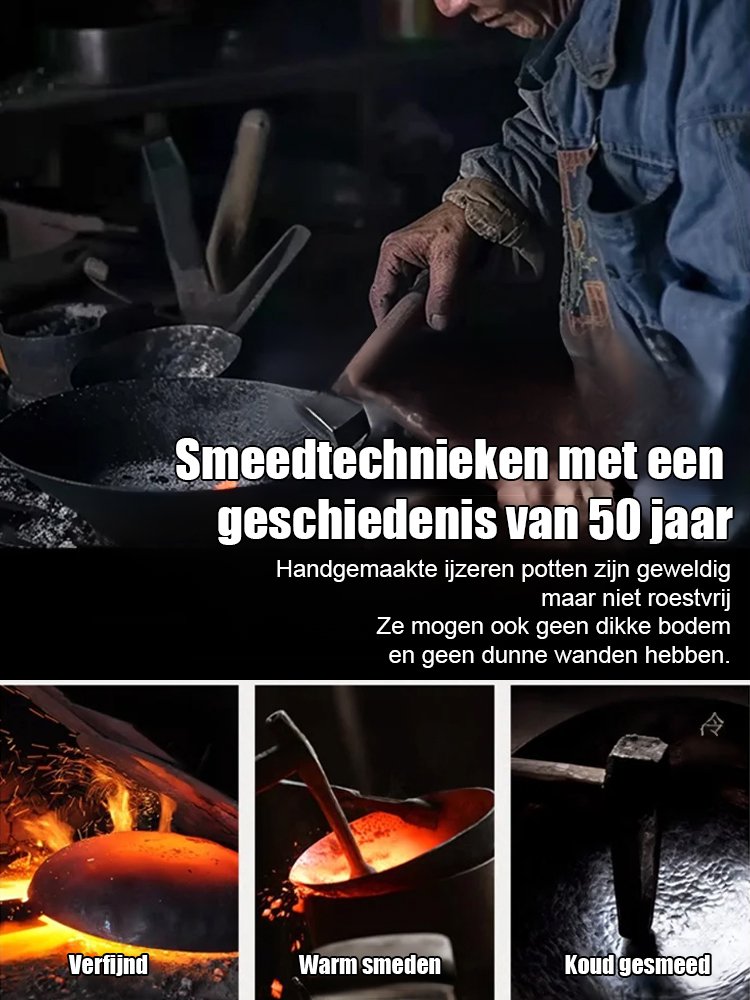 Handgemaakte hamerpatroon buikpan