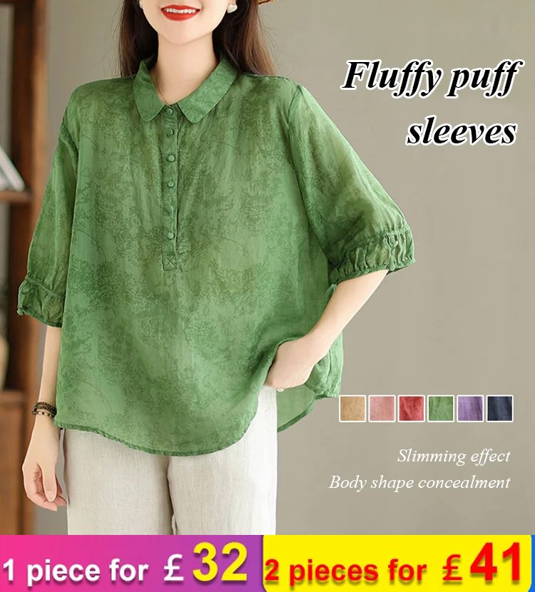 Slimming and Flattering Jacquard Blouse for Women