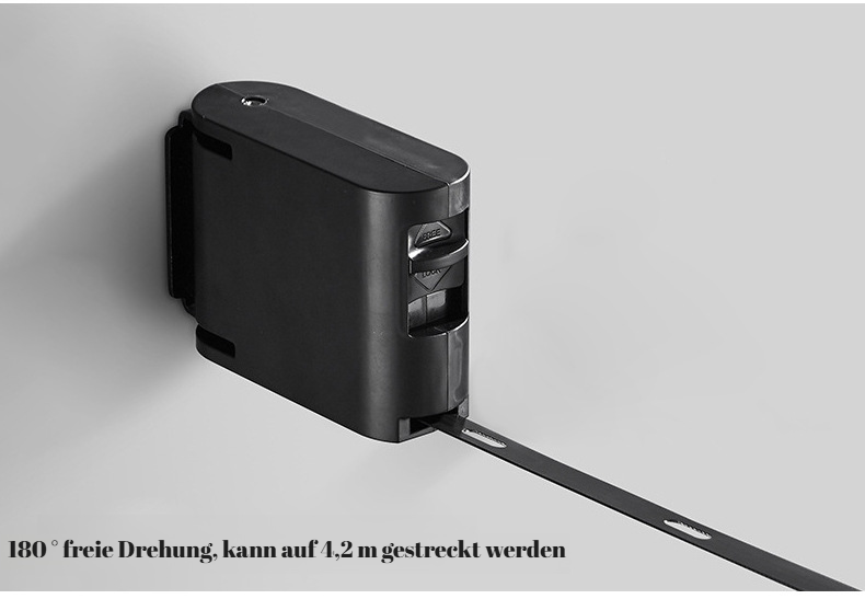 Detailaufnahme der ausziehbaren Trockenleine