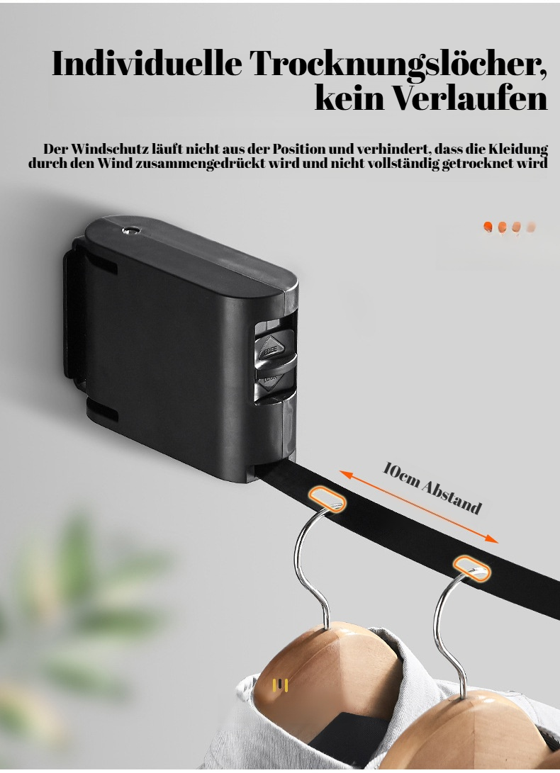 4,2 m verdicktes quadratisches Gurt-Trockenseil aus ABS, unsichtbare Positionierungsschnalle, Wandbe