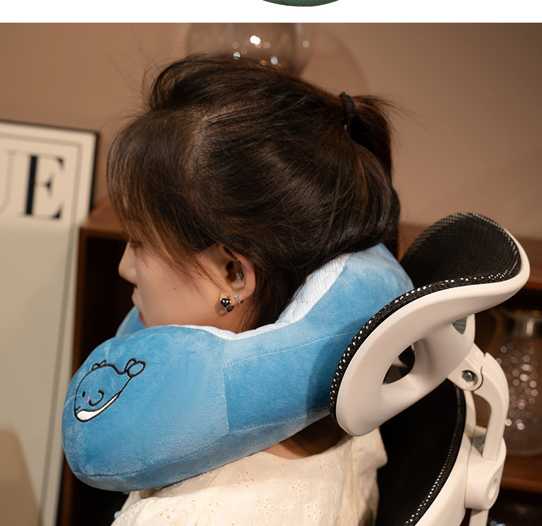 인체공학 디자인의 머리와 목 지지 베개