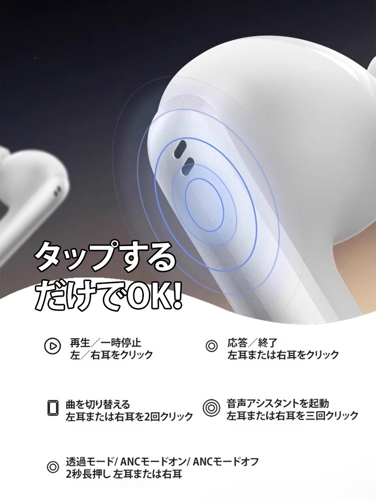 ノイズキャンセリングインイヤー型Bluetoothイヤホン