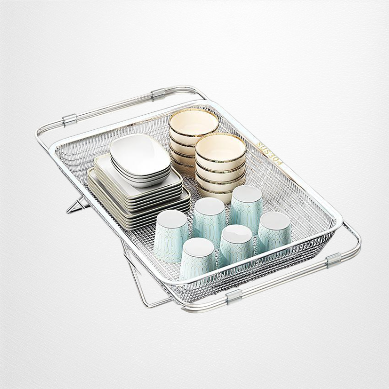 ตะกร้าระบายน้ำอ่างล้างจานสแตนเลส