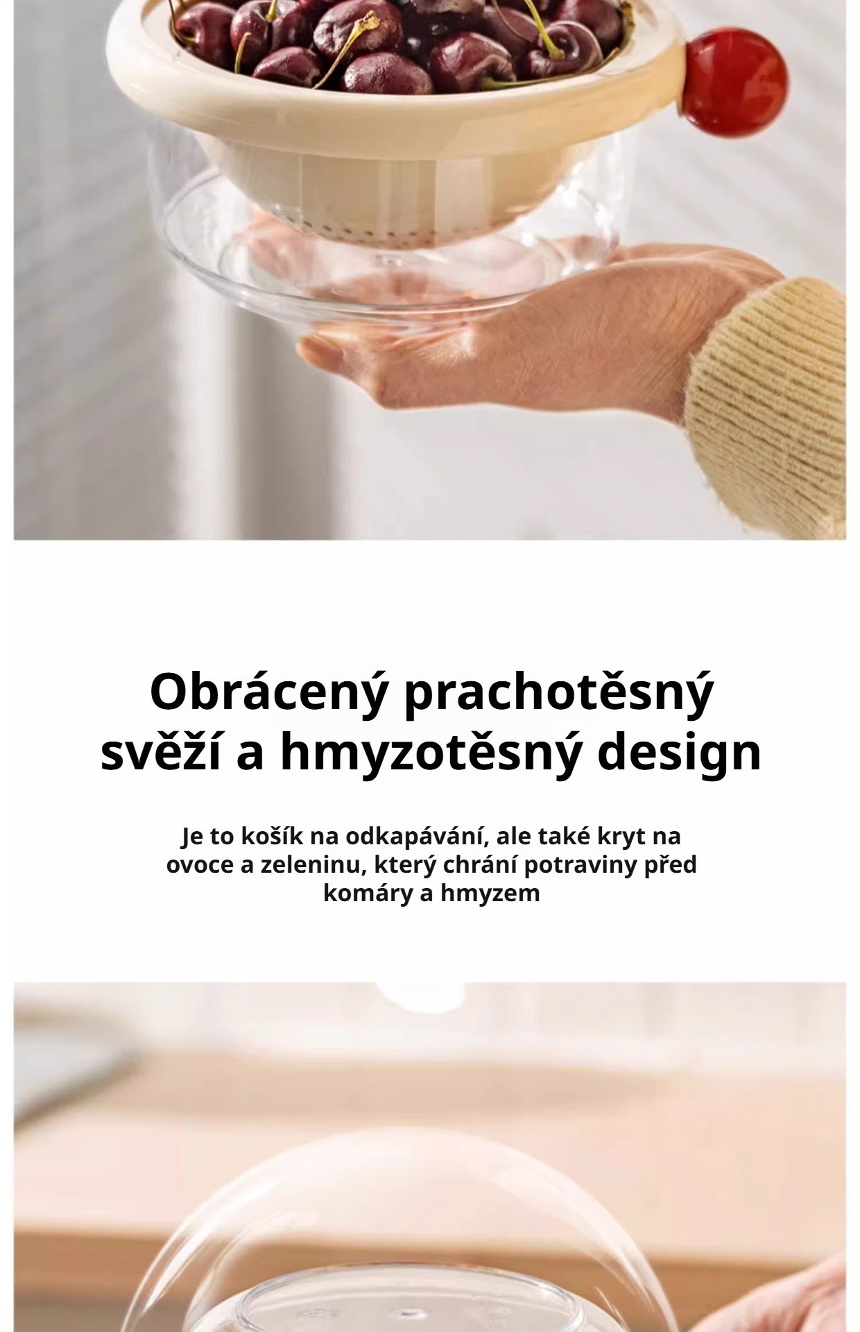 Úspora místa díky 2v1 košíku na mytí nádobí