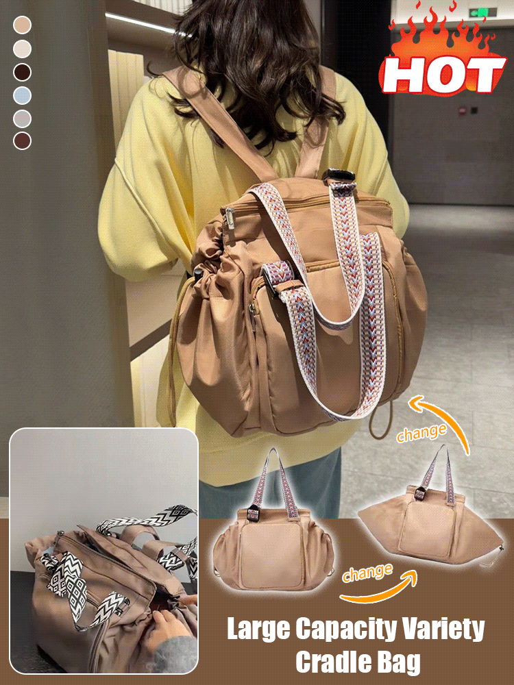 Transformable cradle bag travel storage bag