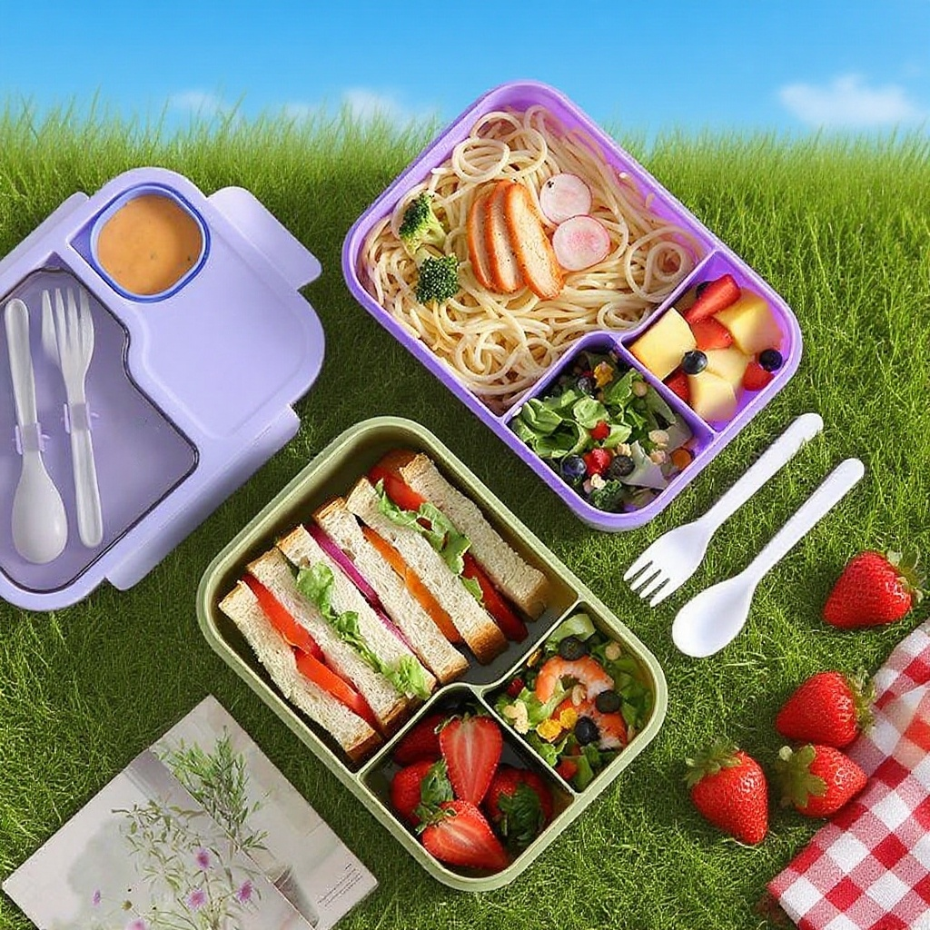 日式可微波爐加熱便當盒