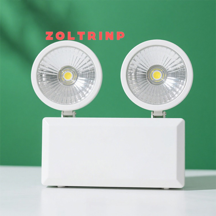 Doppelkopfbeleuchtung Feuer Notlicht – Frontansicht