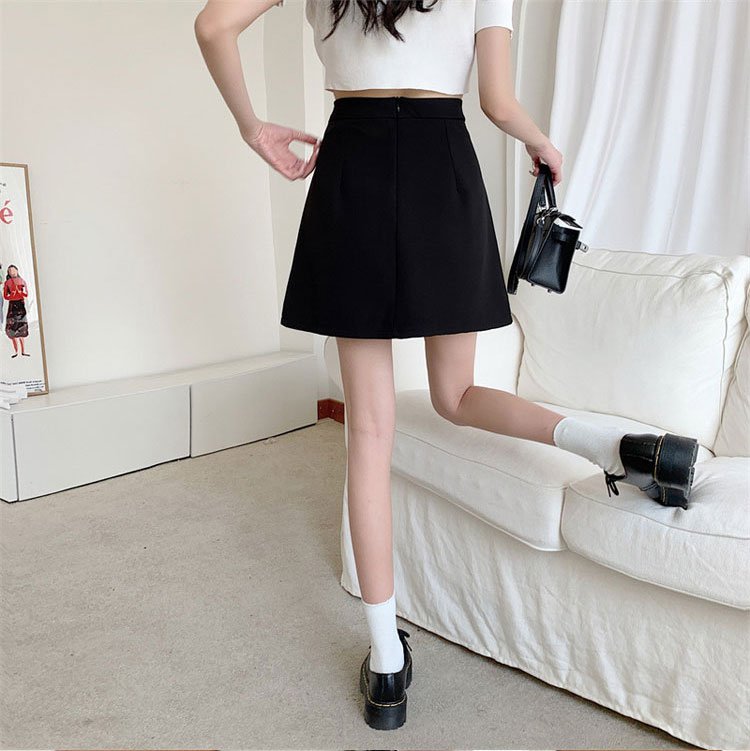 巨顯瘦高腰防走光褲裙