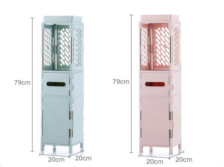 Szczegóły wykończenia szafki szczelinowej stojącej