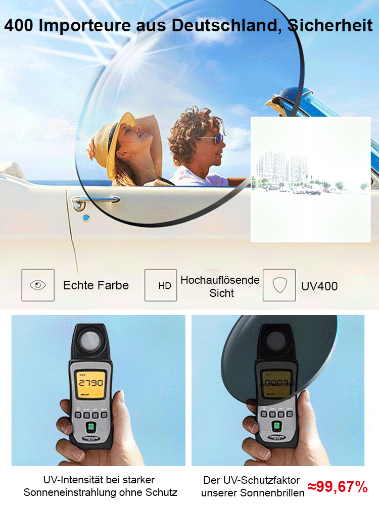 Modische Outdoor-Freizeit-Sonnenbrille für Damen und Herren