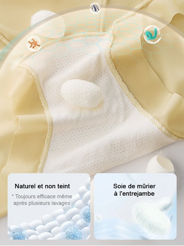 【Double couche gainante】Culotte sculptante en dentelle fine, invisible et légère