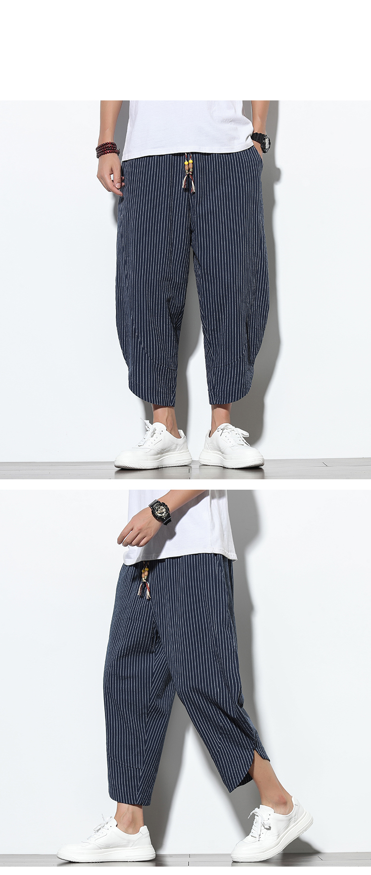 夏用ゆったりセブンポイントパンツ着用例