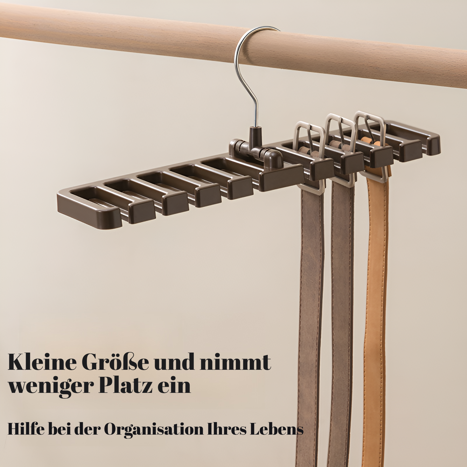 Home Gürtelaufbewahrungsständer Schal Krawattenständer Multifunktionaler drehbarer Gürtelschalaufbew