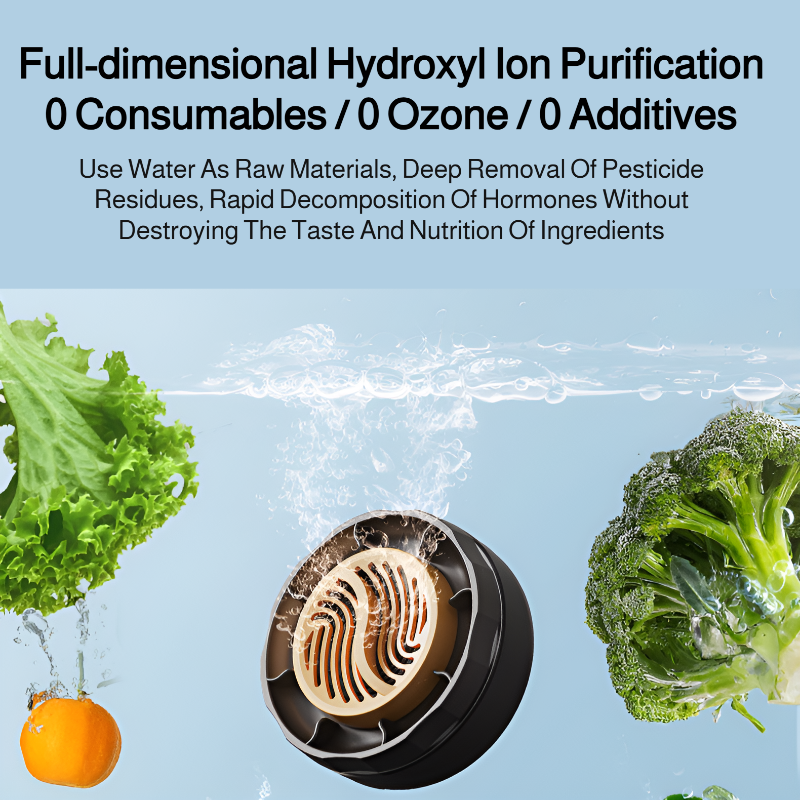 Wireless fruit and vegetable cleaning purifier household food cleaning machine sterilization and rem