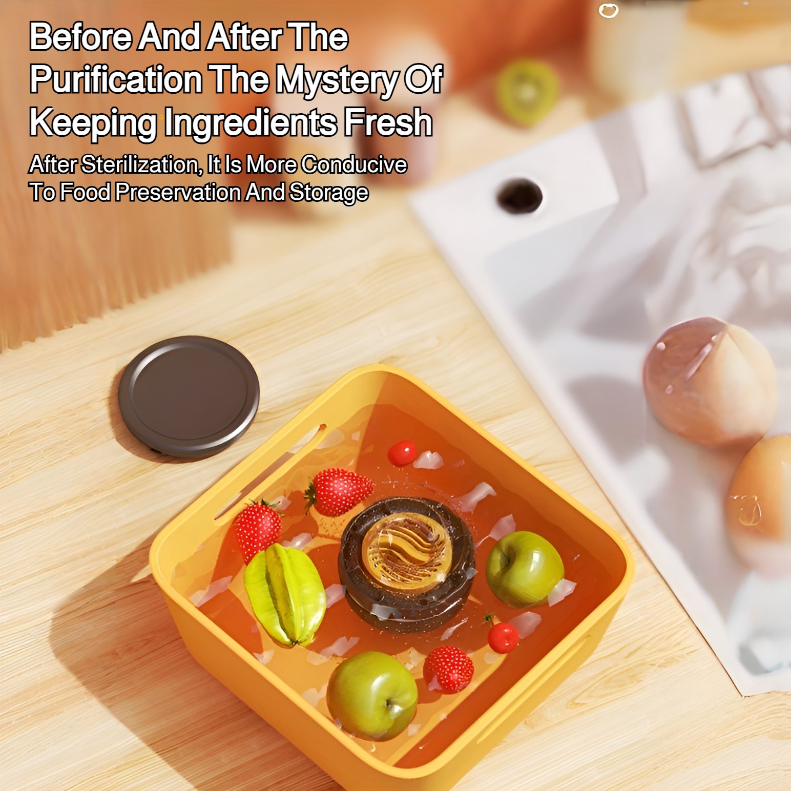 Wireless fruit and vegetable cleaning purifier household food cleaning machine sterilization and rem