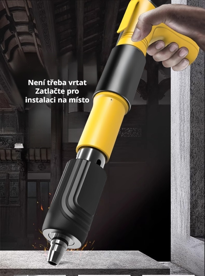 Detail hřebíkovací pistole s pěti rychlostmi