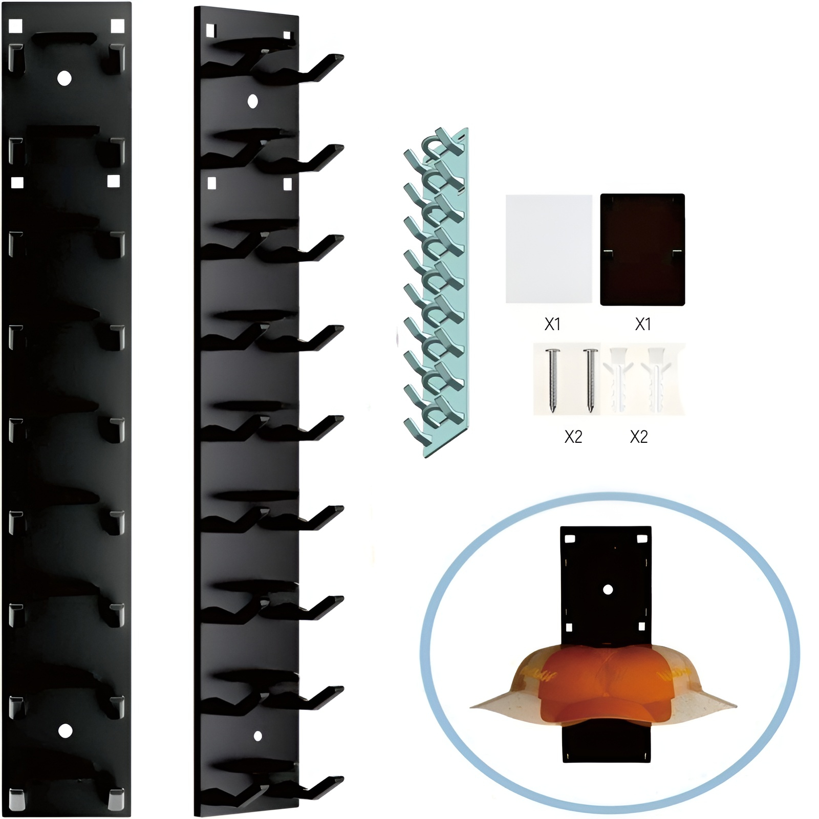 ショップでの帽子ディスプレイ用収納ラック