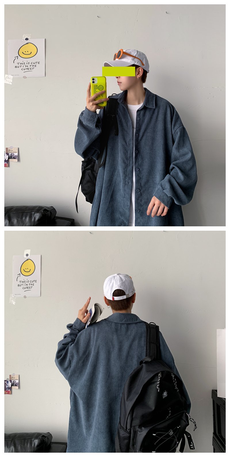 シンプルで個性的なデザインのユニセックスシャツ