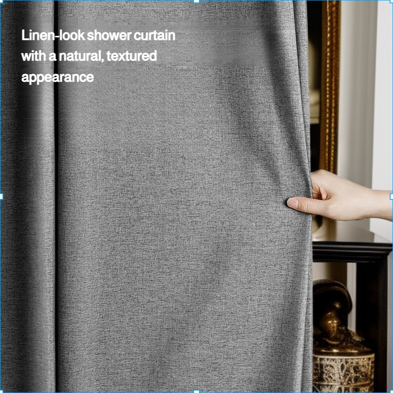 Imitation linen thick curtains