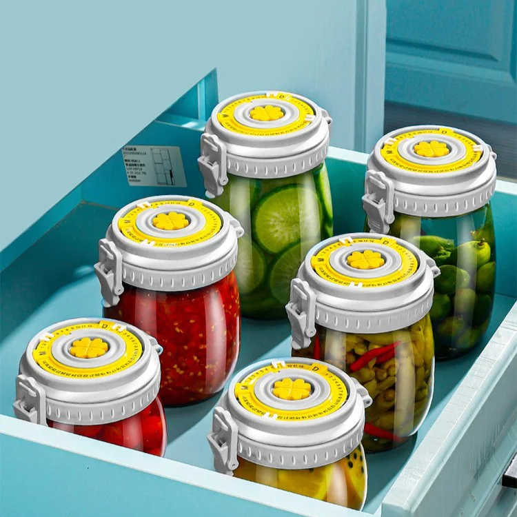 자동 배기 밀폐 유리 수납 캔