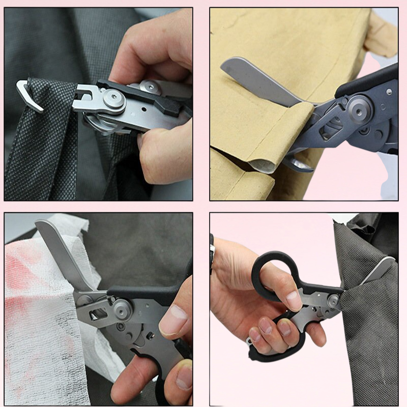 กรรไกรอเนกประสงค์และคีมยุทธวิธีสำหรับการเอาตัวรอดกลางแจ้ง