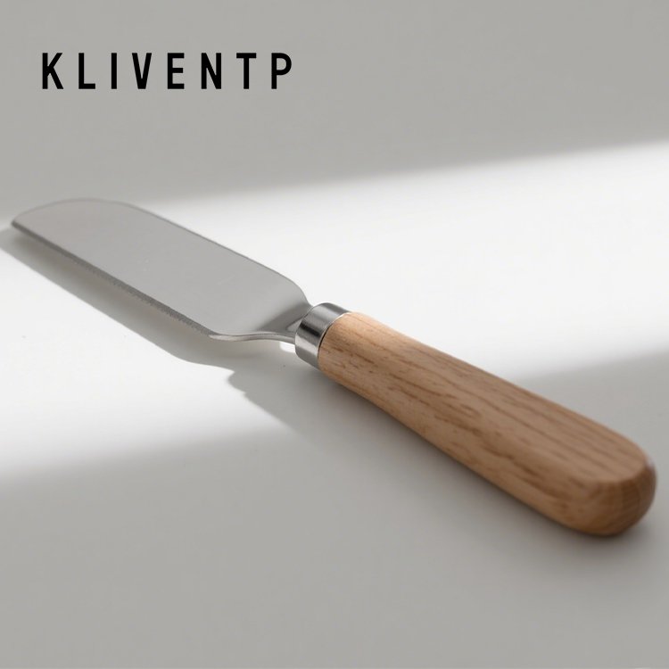 Wooden handle butter knife stainless steel jam spatula bread dessert knife